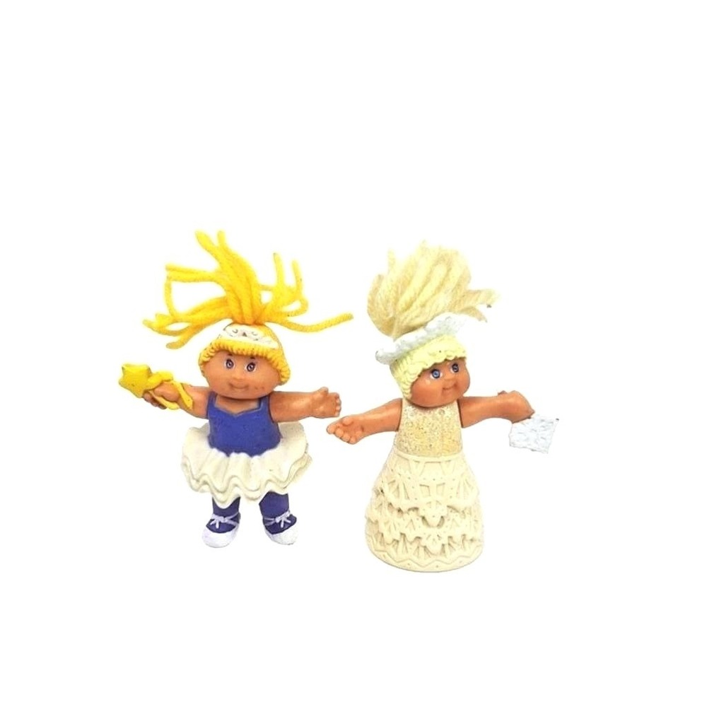 Vintage Cabbage Patch Kids PVC Mini Figures Ballerina Bride Yarn Hair 1980s‎ Toy